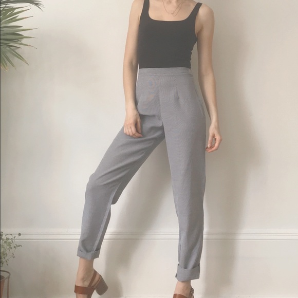 high waisted cloth pants